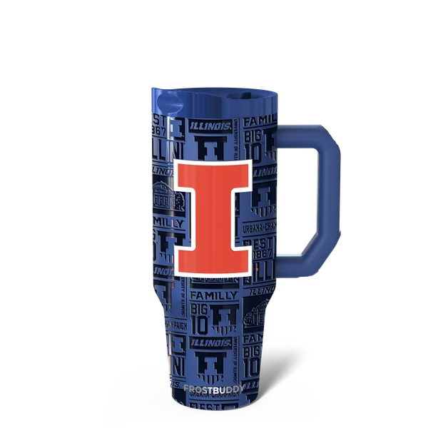 Thicc Buddy 40oz, Illinois Fighting Illini, Legacy — thicc40-illinois3dnavy-one